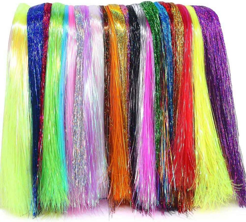 LURELINK -Flashabou-Fly-Tying-Materials-Making-Flies-Jig-Fishing-Lure-Supplies 12&24 Colors Crystal Krystal Flash String Ripple Saltwater Freshwater - Image 1